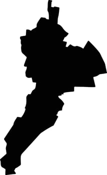 Toluca Mexico silhouette map vector
