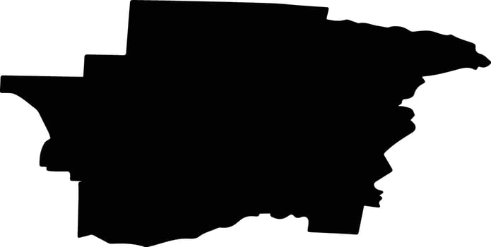 Tonshayevsky District Russia silhouette map vector