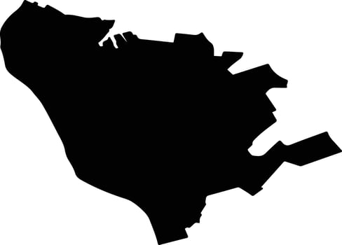 TOPALU Romania silhouette map vector