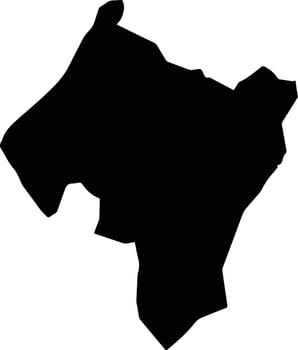 Toungo Nigeria silhouette map vector