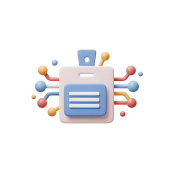 A stylized circuit board icon features pastel colors and rounded edges, perfect for illustrating technology concepts and software application usage. png