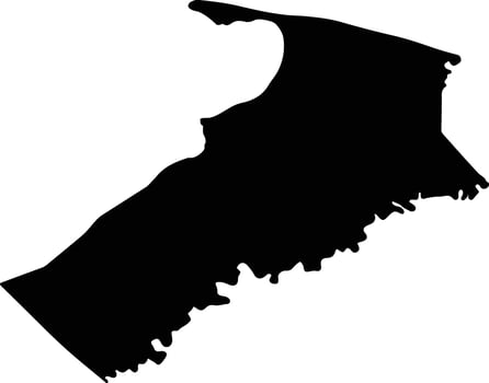 Trujillo Honduras silhouette map vector