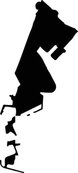 TUAS Singapore silhouette map vector