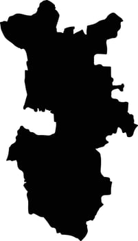Tulang Bawang Barat Indonesia silhouette map vector