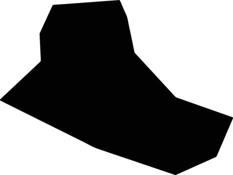 Tumuteyouqi China silhouette map vector