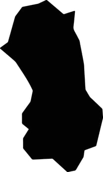Tupiratins Brazil silhouette map vector