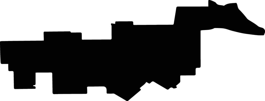 Turkmensky District Russia silhouette map vector