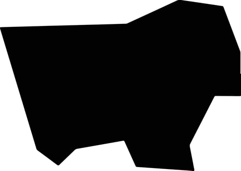 Tvarditsa Bulgaria silhouette map vector