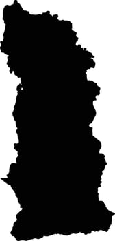 U Thong Thailand silhouette map vector