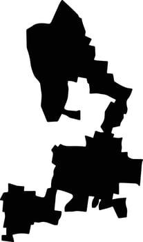 Uayma Mexico silhouette map vector