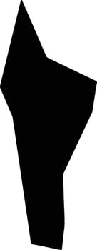 Uchkuprik Uzbekistan silhouette map vector