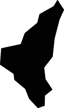 Uchoa Brazil silhouette map vector