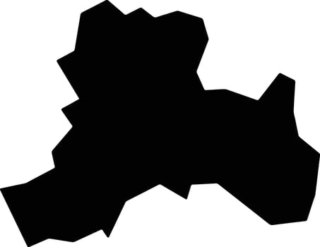 Um Dam Haj Ahmed Sudan silhouette map vector