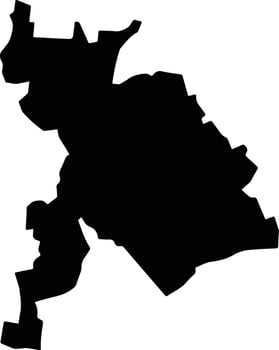 Uriangato Mexico silhouette map vector