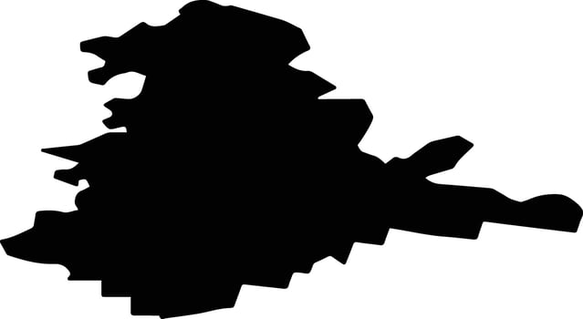 Ust Katav Russia silhouette map vector