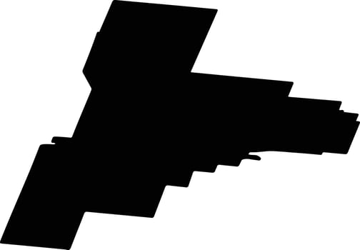 Ust Vymsky District Russia silhouette map vector