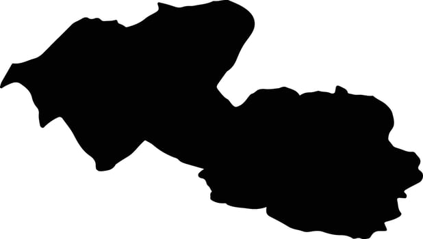 Uyun Al Jiwa Saudi Arabia silhouette map vector