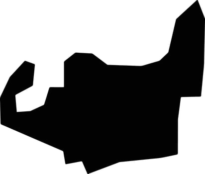 Vakhsh District Tajikistan silhouette map vector