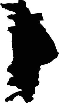 VALENI DAMBOVITA Romania silhouette map vector
