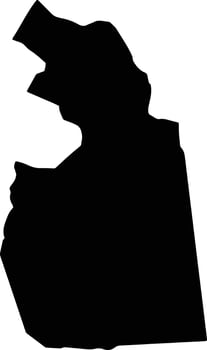 Vanard Saint Lucia silhouette map vector