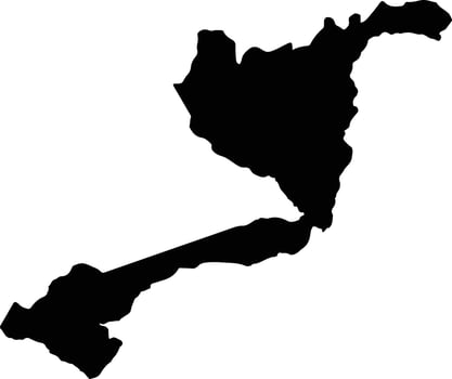 Vaqueria Paraguay silhouette map vector