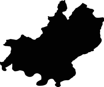 VARADIA DE MURES Romania silhouette map vector