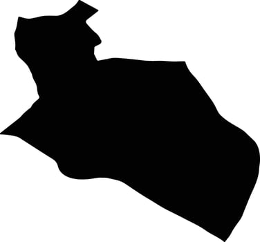 Varamin Iran silhouette map vector