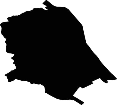 VERNESTI Romania silhouette map vector