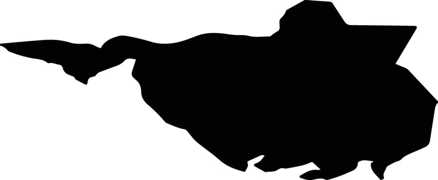 Vianden Luxembourg silhouette map vector