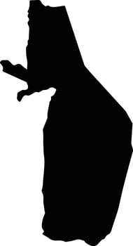 Victoria Town Jamaica silhouette map vector