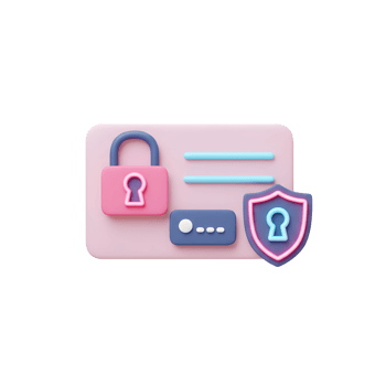 The image depicts a lock, password, and shield, symbolizing security and protection against unauthorized access for digital safety. png