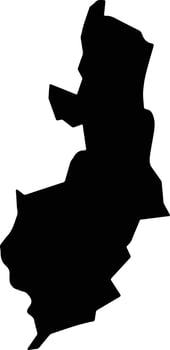 Villa Canales Guatemala silhouette map vector
