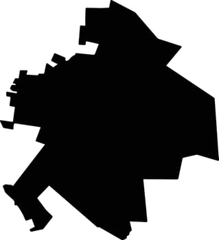 Villa de Arista Mexico silhouette map vector