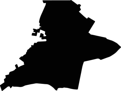 Villa de Arriaga Mexico silhouette map vector