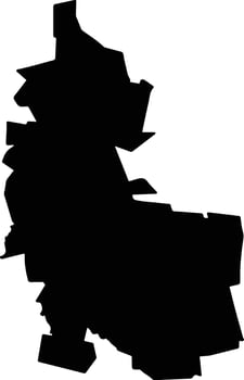 Villa de Guadalupe Mexico silhouette map vector