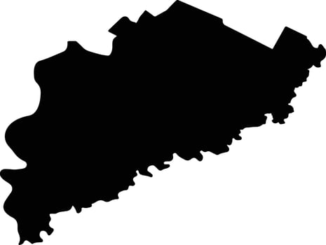 Villa Franca Paraguay silhouette map vector