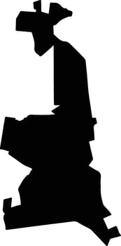 Villa Pesqueira Mexico silhouette map vector