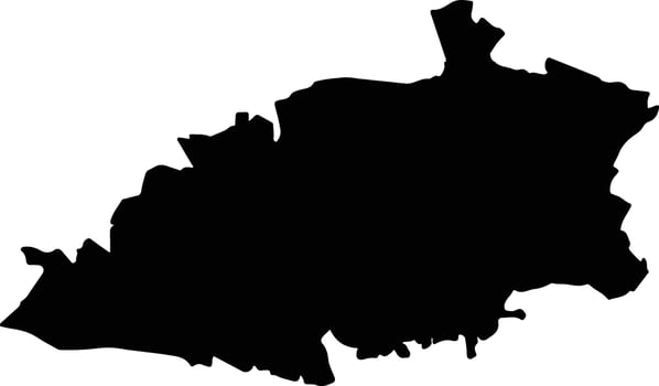 Villaflores Mexico silhouette map vector