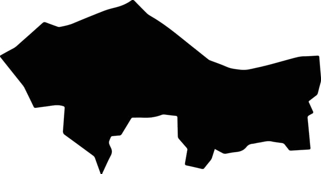 Vinh Long Vietnam silhouette map vector