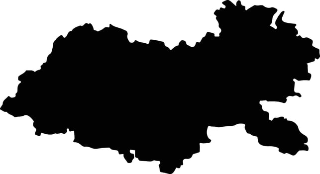 Virudhunagar India silhouette map vector