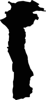 VISTEA Romania silhouette map vector