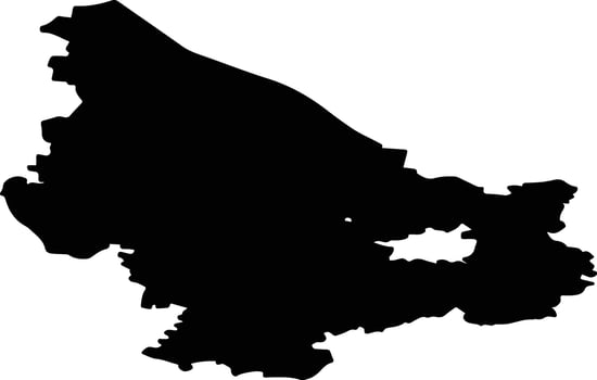 Vologodsky District Russia silhouette map vector