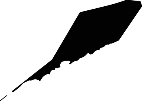 WABERI Somalia silhouette map vector