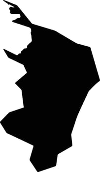 Wakasa Japan silhouette map vector