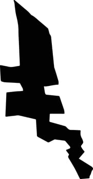 Wekilbazar Turkmenistan silhouette map vector