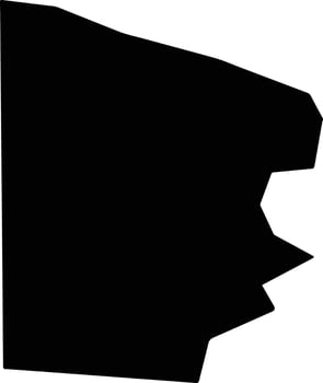 Welgelegen Suriname silhouette map vector