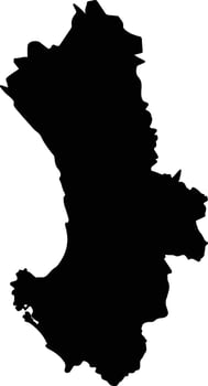 West Coast South Africa silhouette map vector