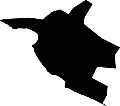 West Herzegovina Canton Bosnia and Herzegovi silhouette map vector