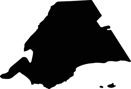 WILAYAT SHALIM WA JUZOR AL HALLANIYAT Oman silhouette map vector