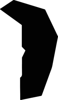 Wotje Marshall Islands silhouette map vector